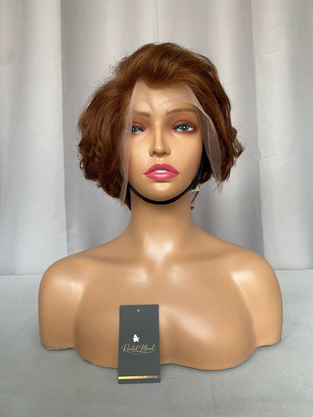 13×4 Lace Frontal Brown Pixie Cut Human Hair Wig – Natural Look & Effortless Sty
